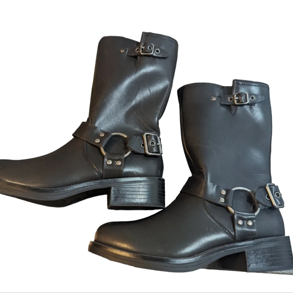 Steve Madden Kids Beckky Black Motorcycle Boot...Size 3